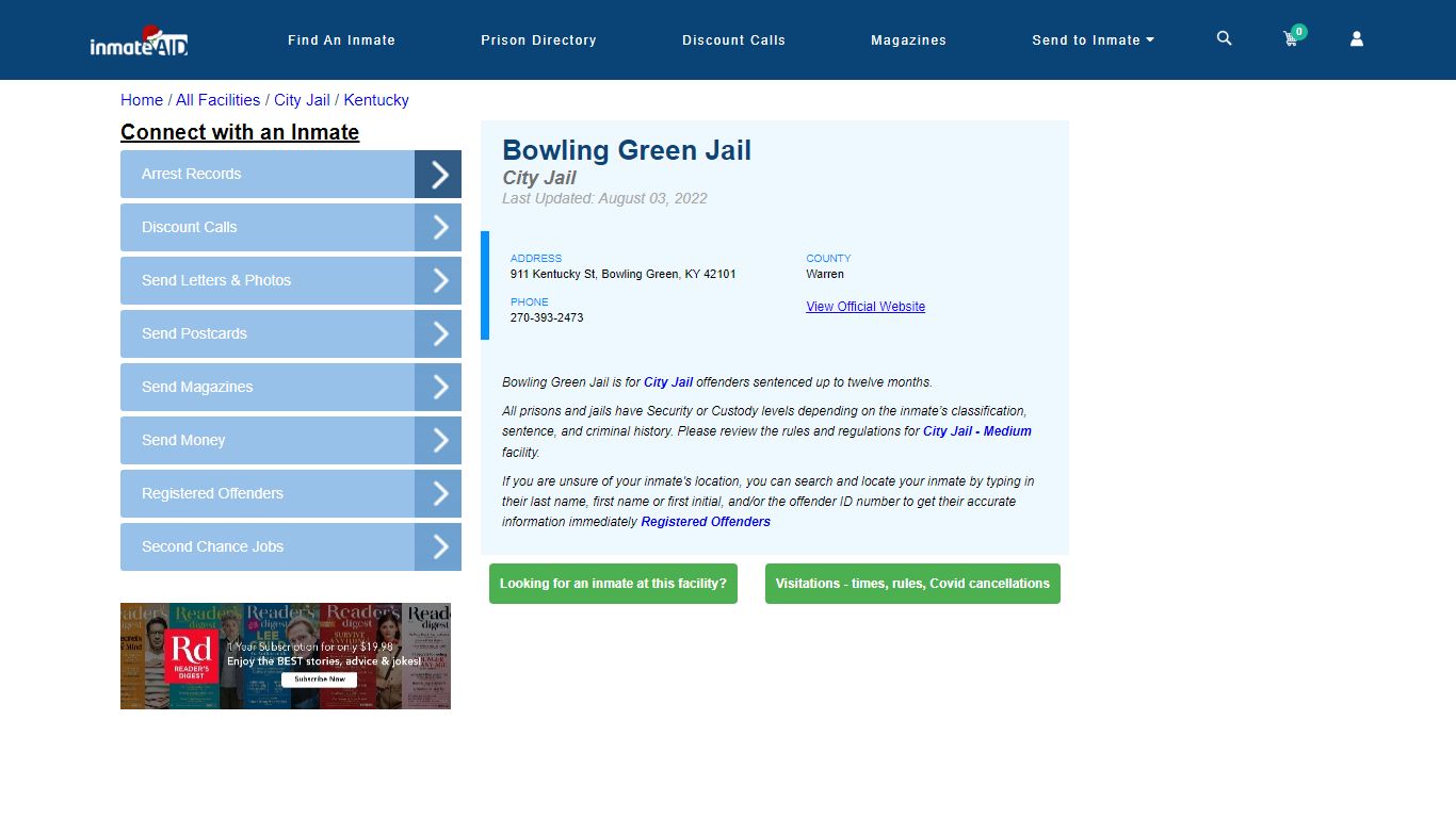 Bowling Green Jail | Inmate Locator